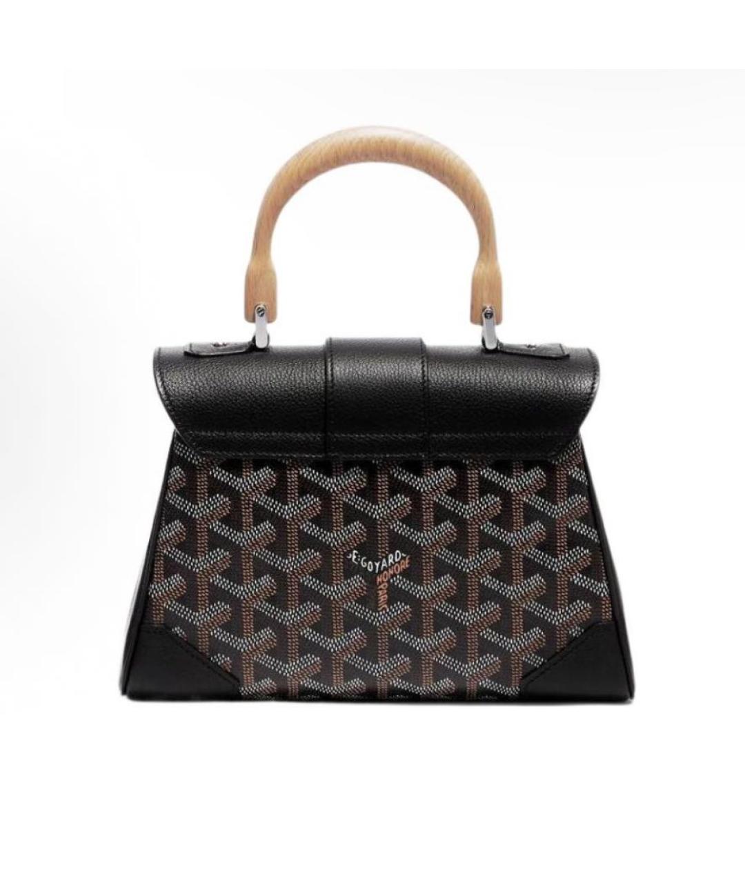 GOYARD Черная кожаная сумка через плечо, фото 3