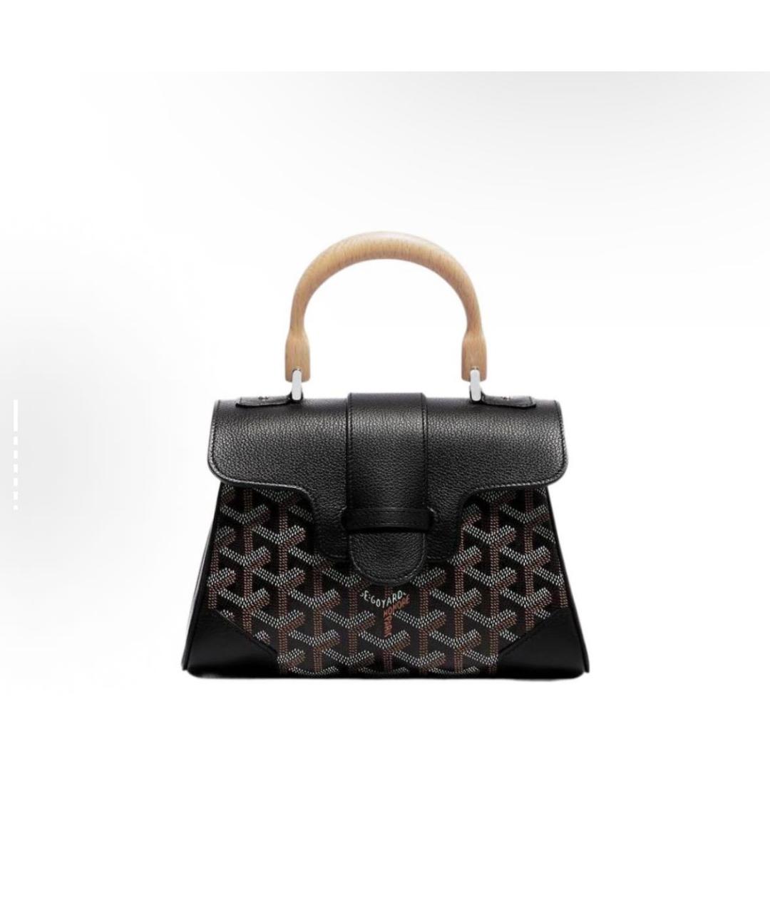 GOYARD Черная кожаная сумка через плечо, фото 6