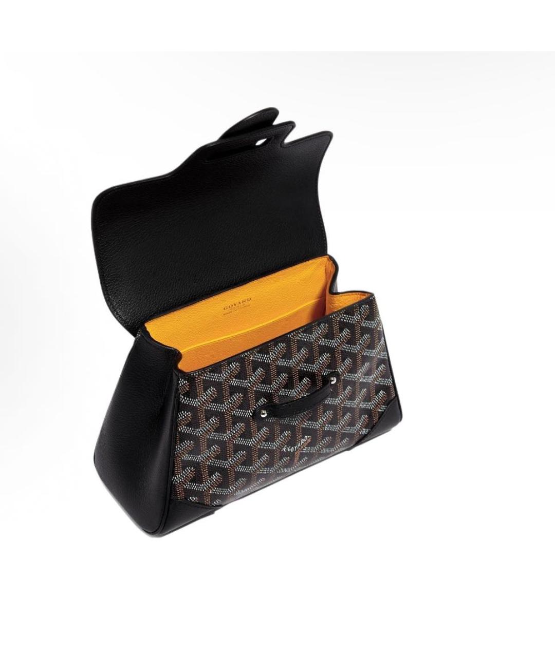 GOYARD Черная кожаная сумка через плечо, фото 4