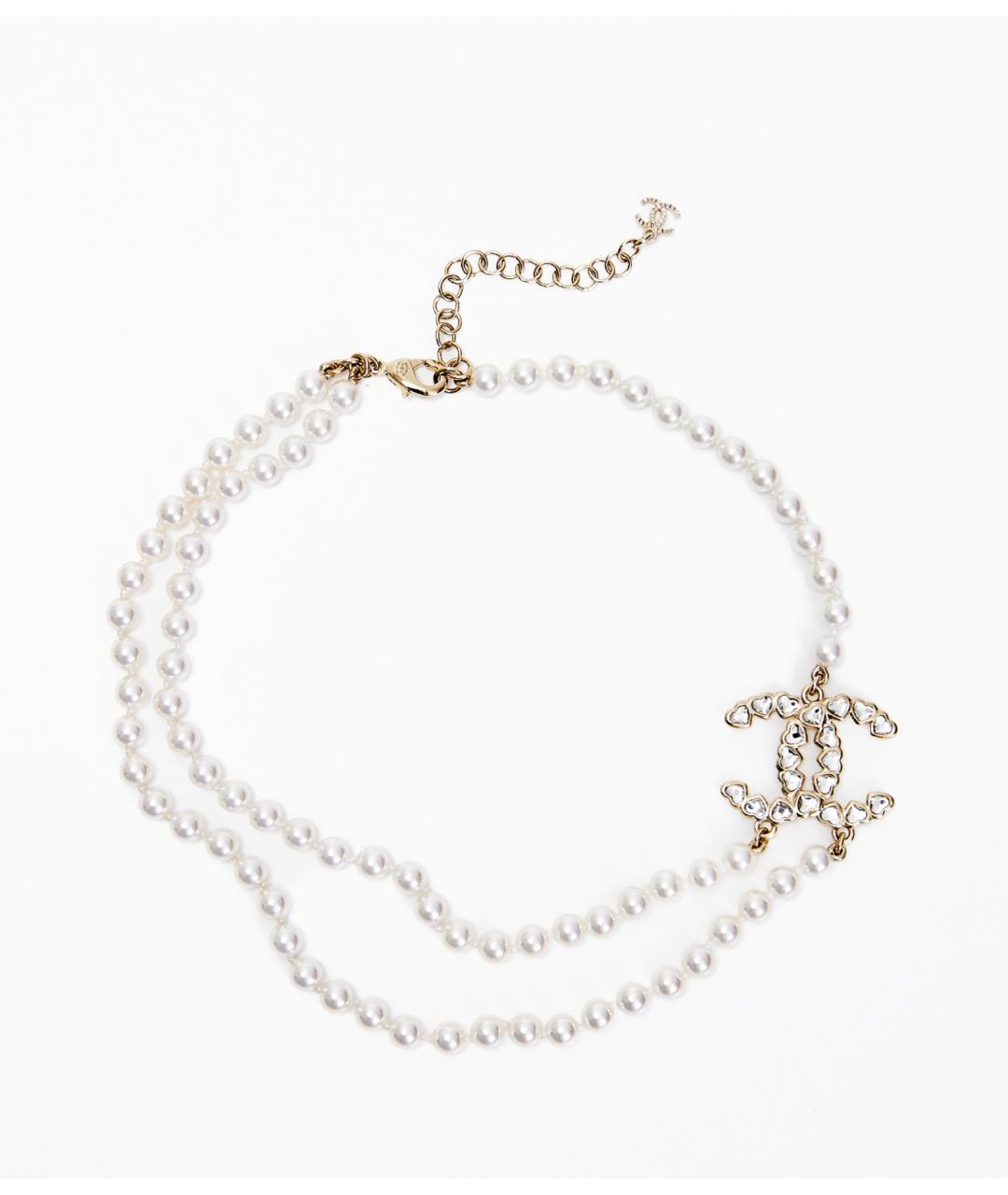 CHANEL Белое латунное колье, фото 3