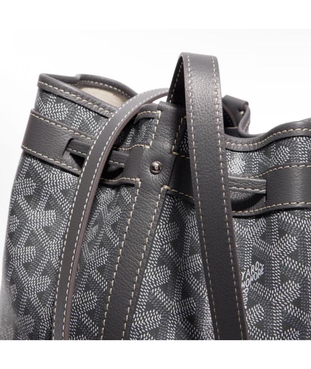 GOYARD Серая кожаная сумка через плечо, фото 4