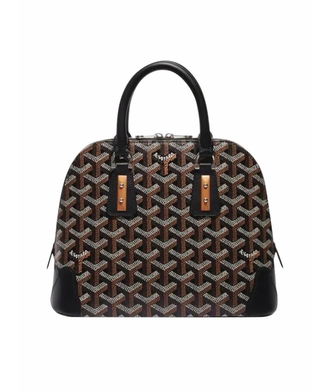 GOYARD Антрацитовая кожаная сумка тоут, фото 1