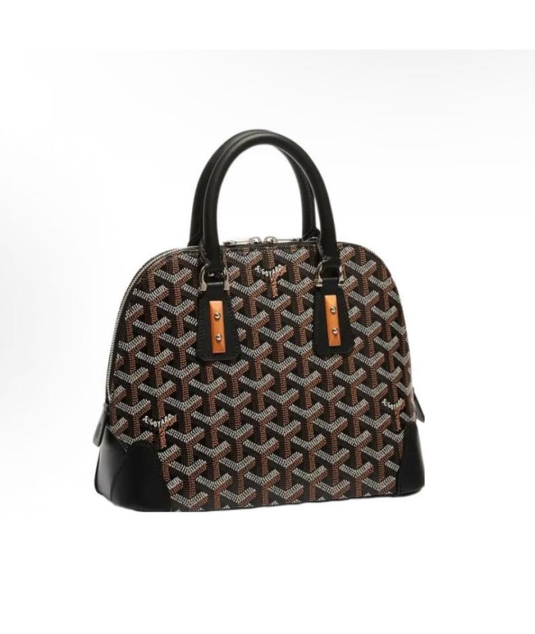 GOYARD Антрацитовая кожаная сумка тоут, фото 2