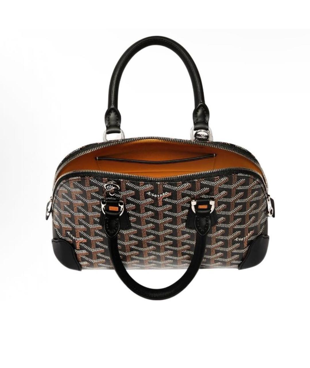 GOYARD Антрацитовая кожаная сумка тоут, фото 3
