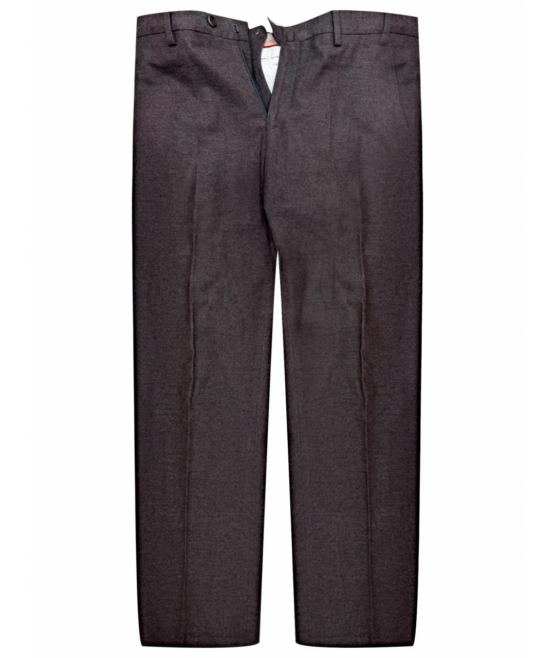 LORO PIANA Антрацитовые кашемировые классические брюки, фото 1