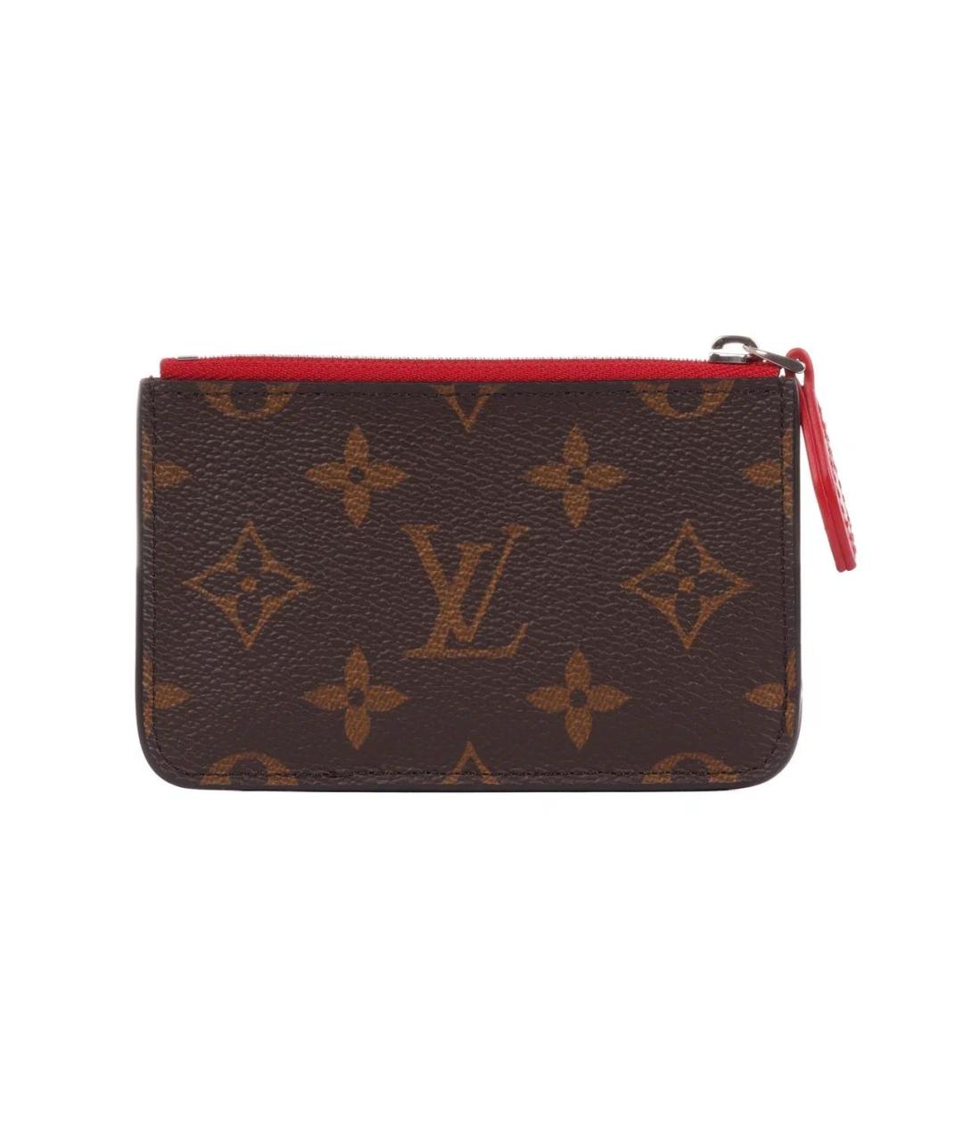 LOUIS VUITTON Красный кожаный кардхолдер, фото 3