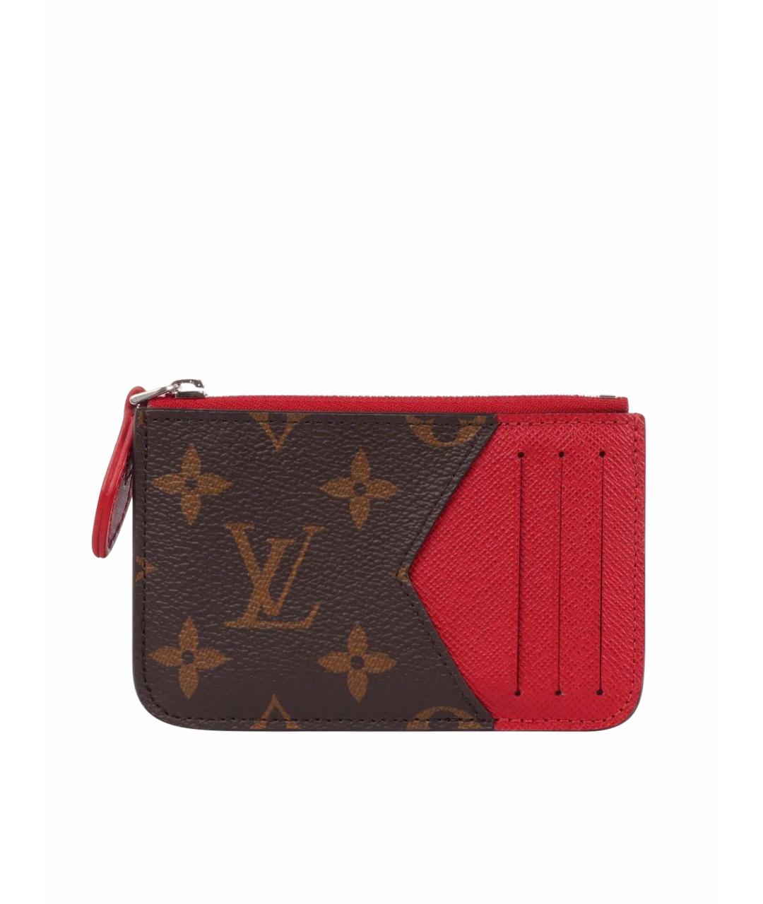 LOUIS VUITTON Красный кожаный кардхолдер, фото 1