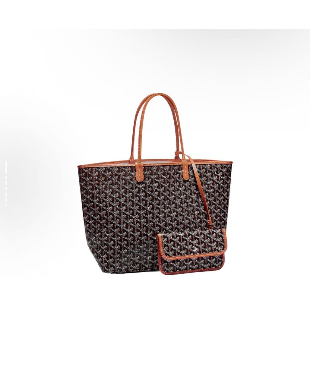 GOYARD Антрацитовая кожаная сумка тоут, фото 8