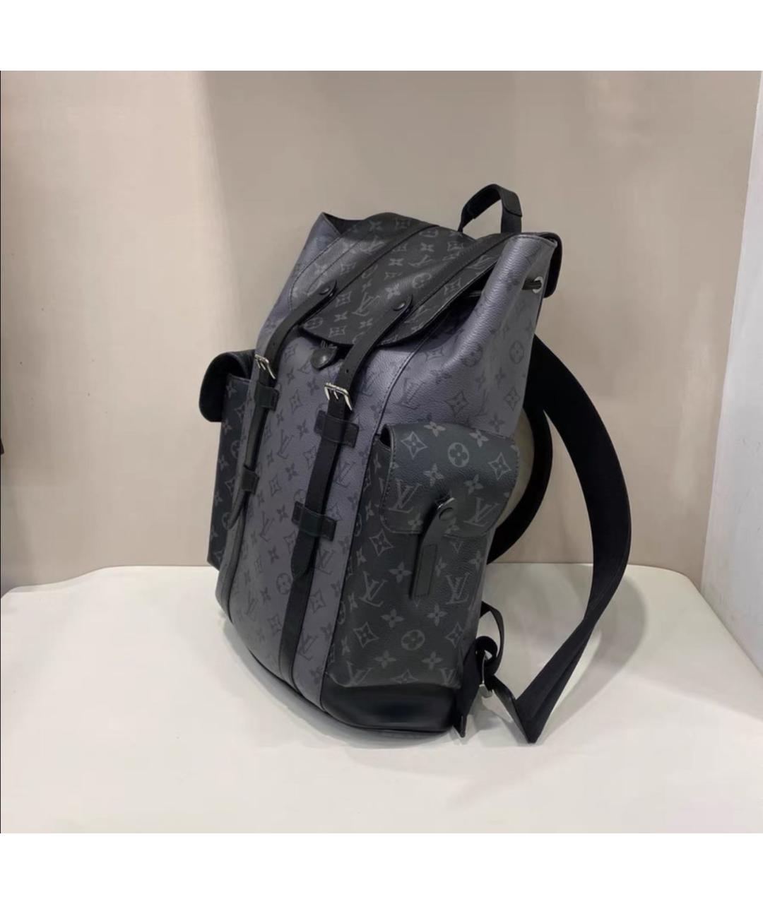 LOUIS VUITTON Серый кожаный рюкзак, фото 4
