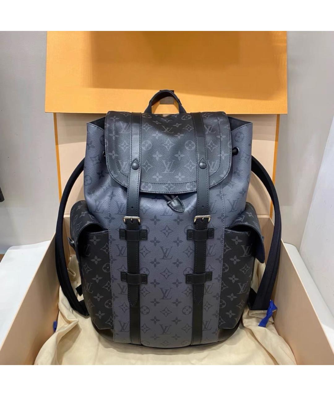 LOUIS VUITTON Серый кожаный рюкзак, фото 7