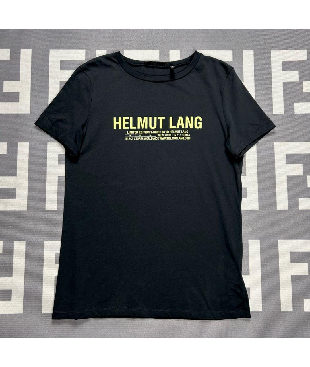 HELMUT LANG Черная хлопковая футболка, фото 6
