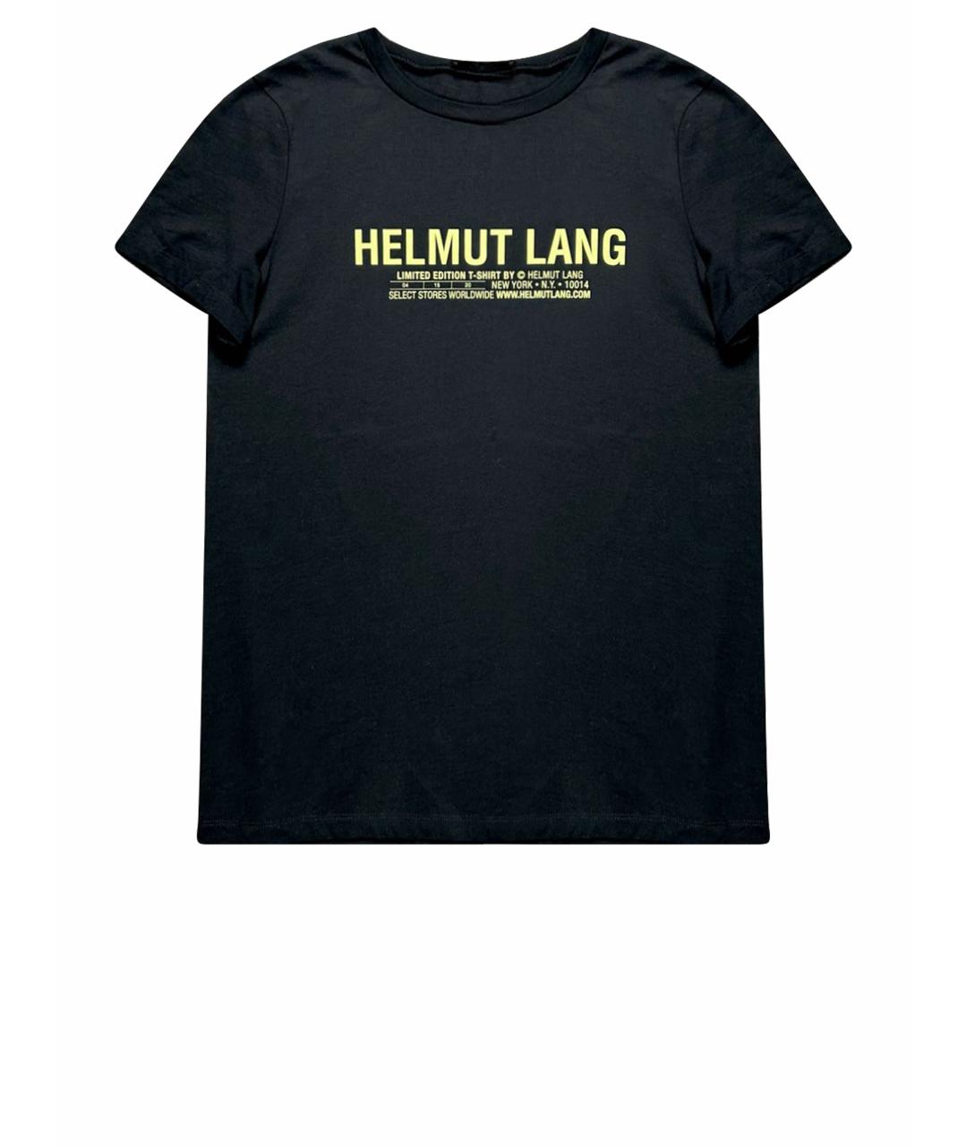 HELMUT LANG Черная хлопковая футболка, фото 1