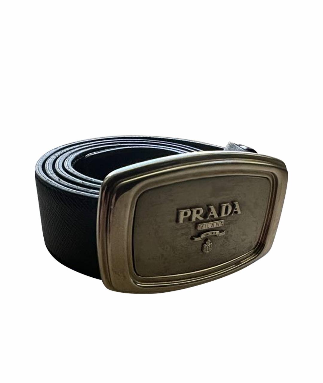 PRADA Синий кожаный ремень, фото 1