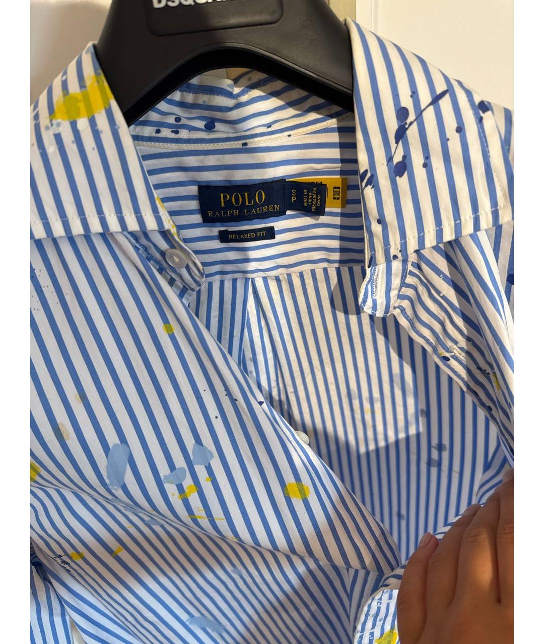 POLO RALPH LAUREN Синяя хлопковая рубашка, фото 3