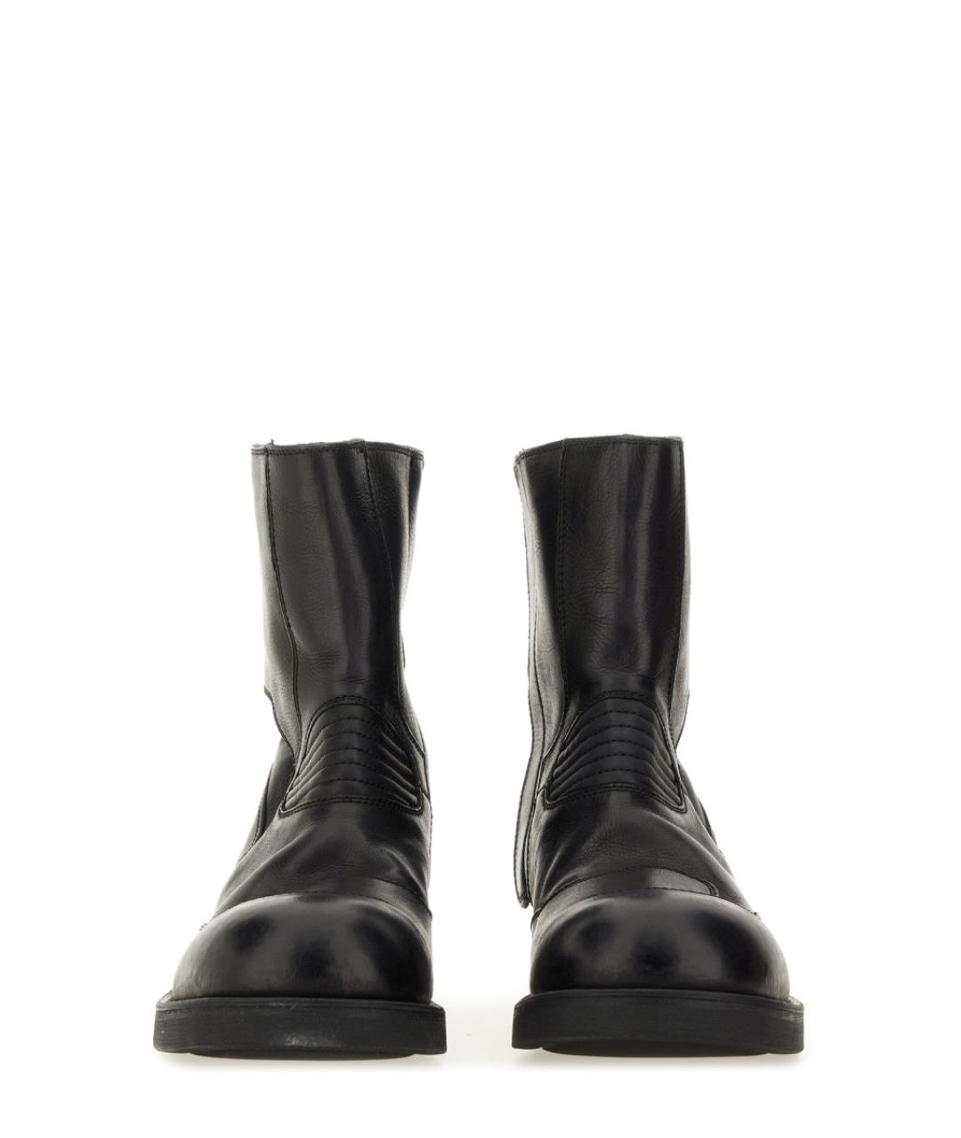MM6 MAISON MARGIELA Черные кожаные высокие ботинки, фото 4