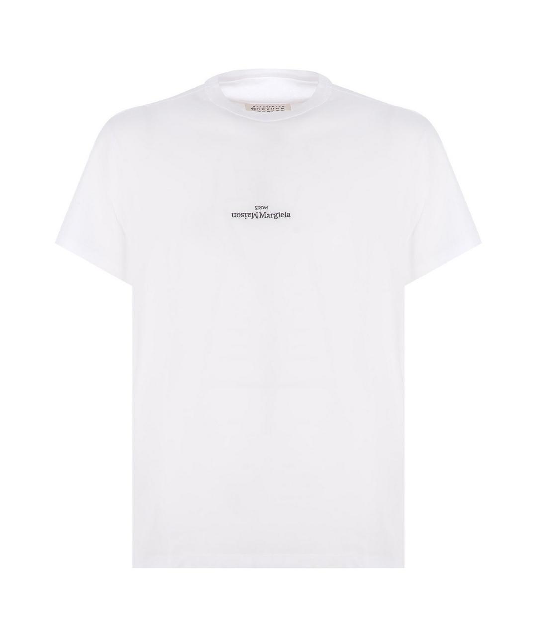 MAISON MARGIELA Белая хлопковая футболка, фото 1