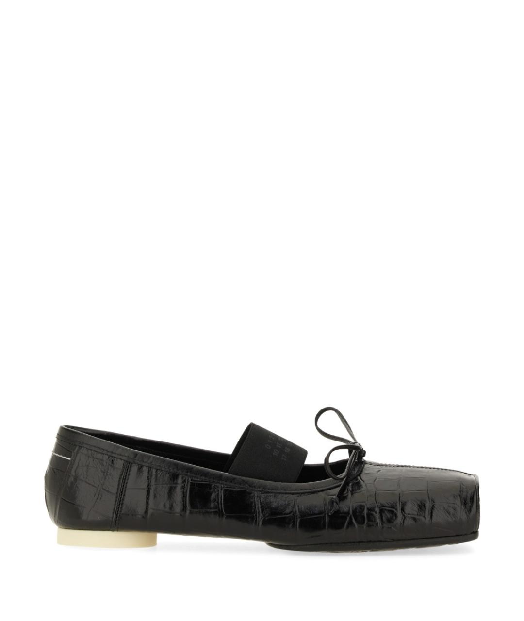 MM6 MAISON MARGIELA Черные кожаные балетки, фото 1