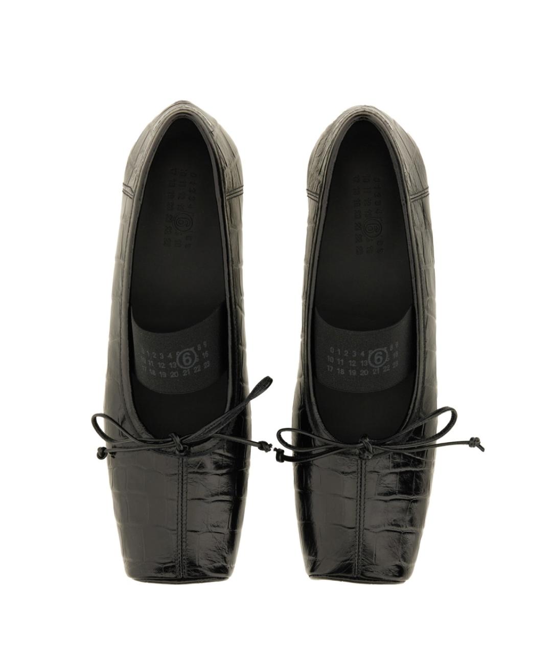 MM6 MAISON MARGIELA Черные кожаные балетки, фото 6