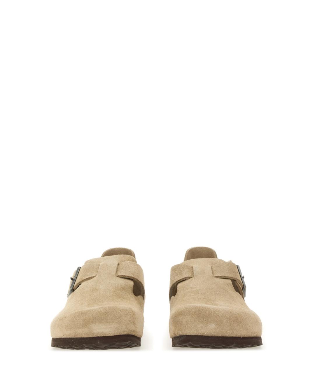 BIRKENSTOCK Бежевые замшевые сандалии, фото 4