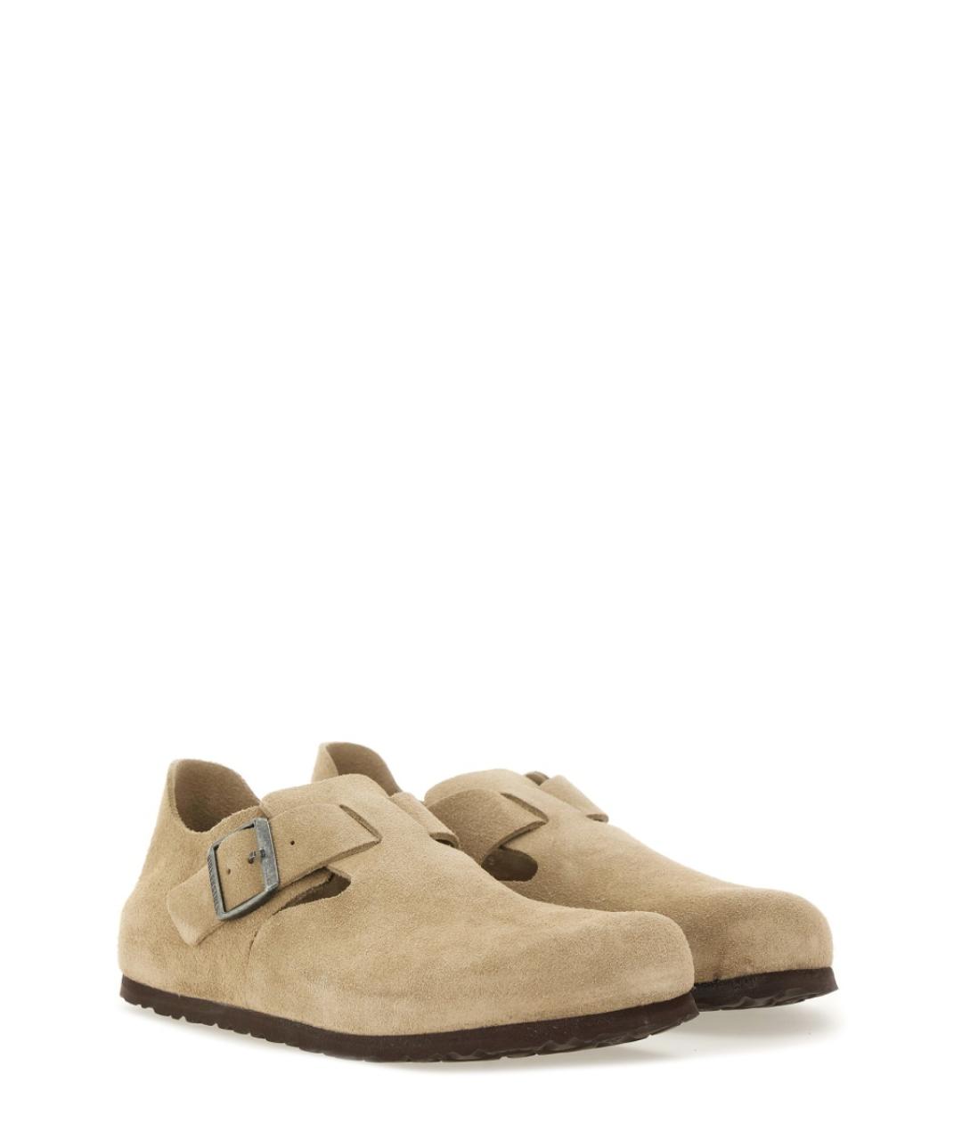 BIRKENSTOCK Бежевые замшевые сандалии, фото 2