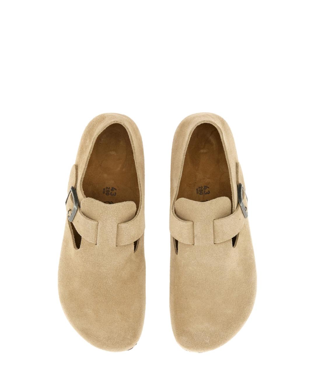BIRKENSTOCK Бежевые замшевые сандалии, фото 6