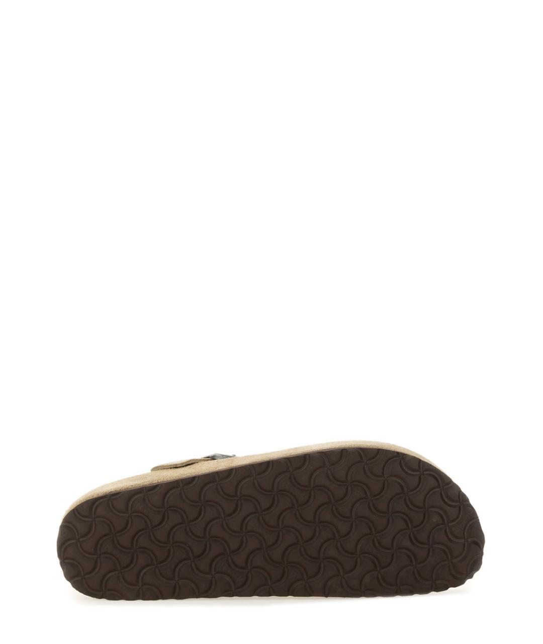 BIRKENSTOCK Бежевые замшевые сандалии, фото 5