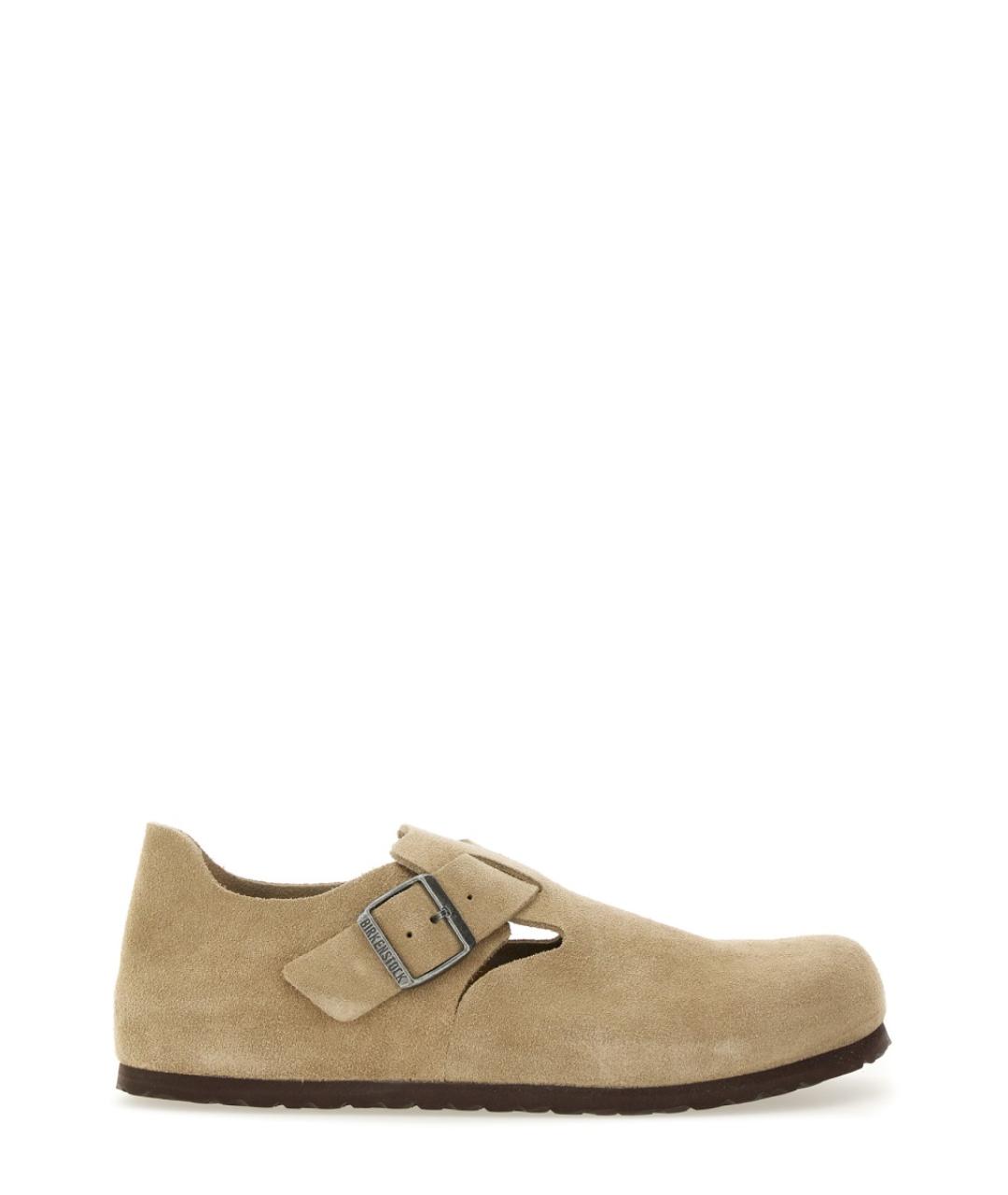BIRKENSTOCK Бежевые замшевые сандалии, фото 1