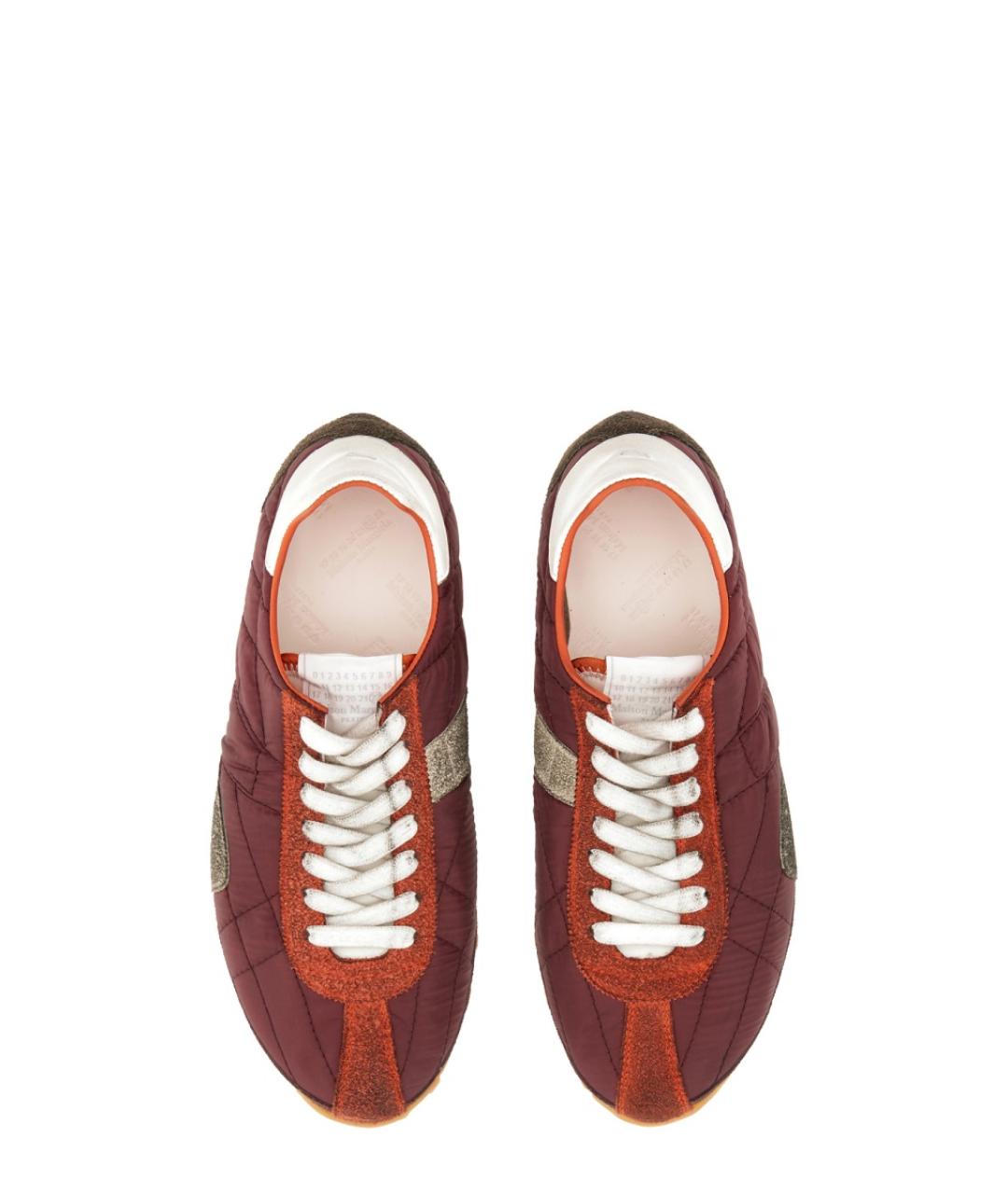 MAISON MARGIELA Бордовые синтетические кроссовки, фото 6