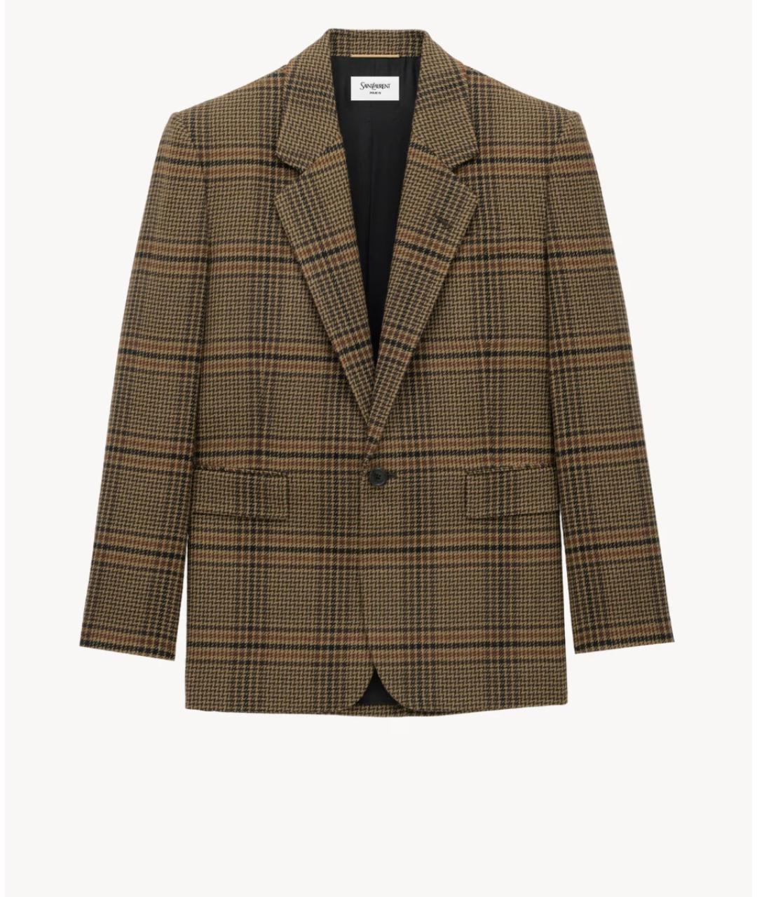 SAINT LAURENT Мульти шерстяной жакет/пиджак, фото 6