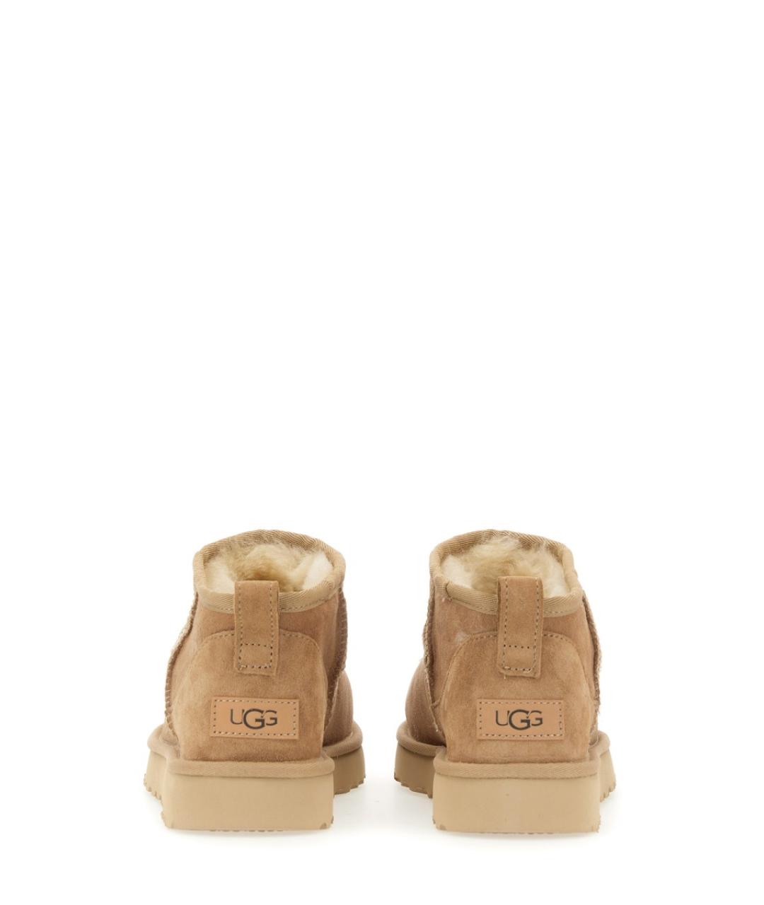 UGG AUSTRALIA Бежевые кожаные ботинки, фото 4