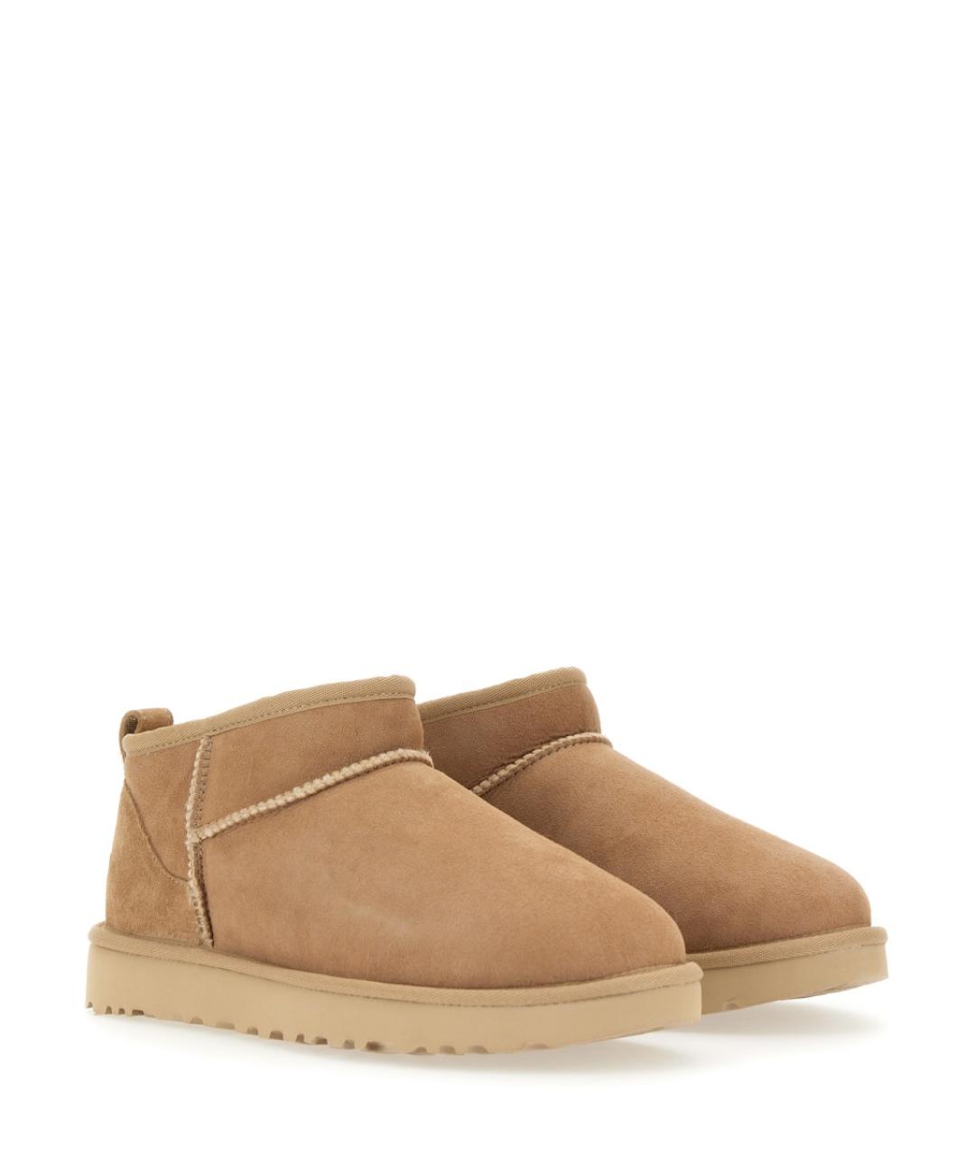UGG AUSTRALIA Бежевые кожаные ботинки, фото 2