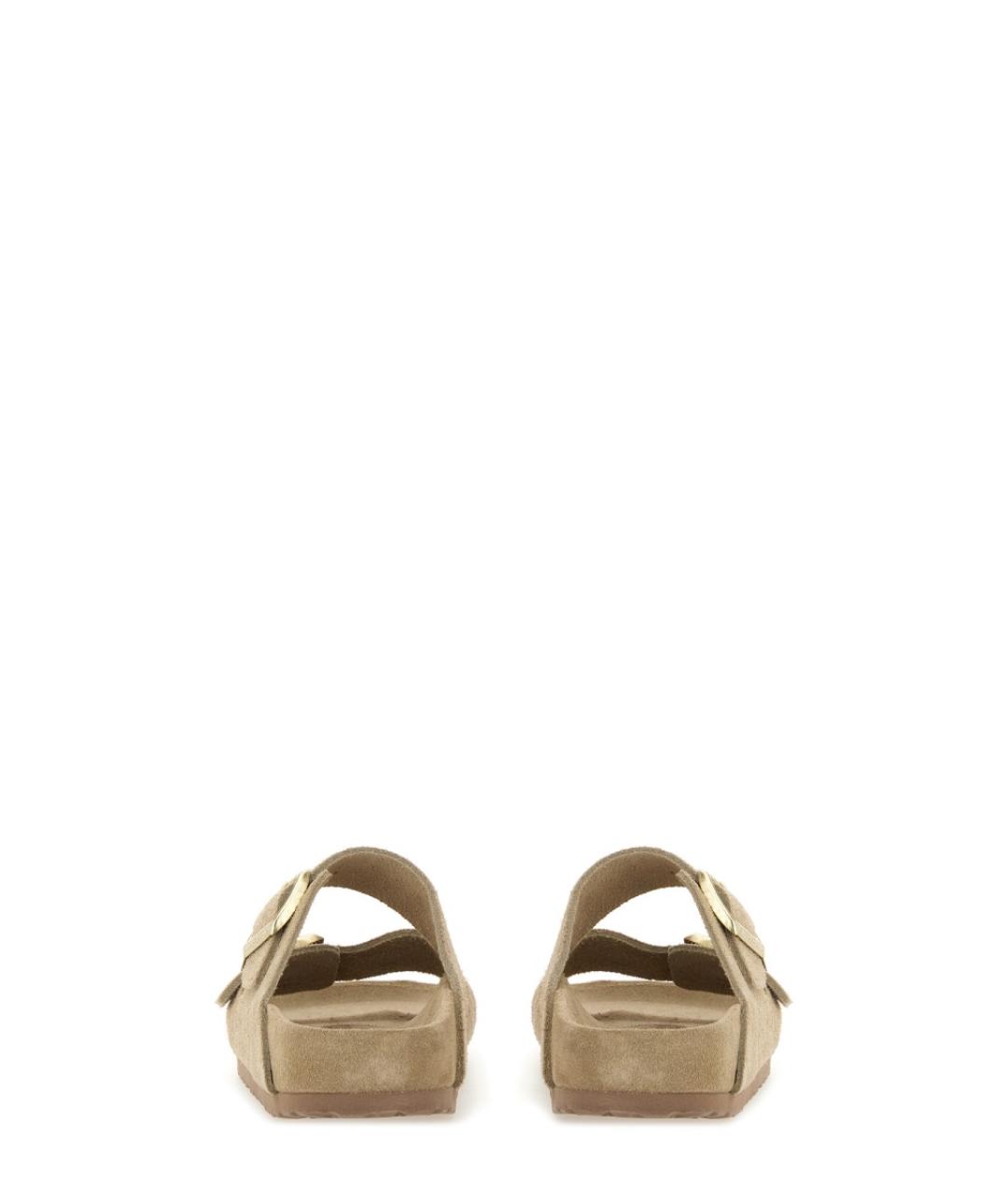 BIRKENSTOCK Бежевые кожаные сандалии, фото 3