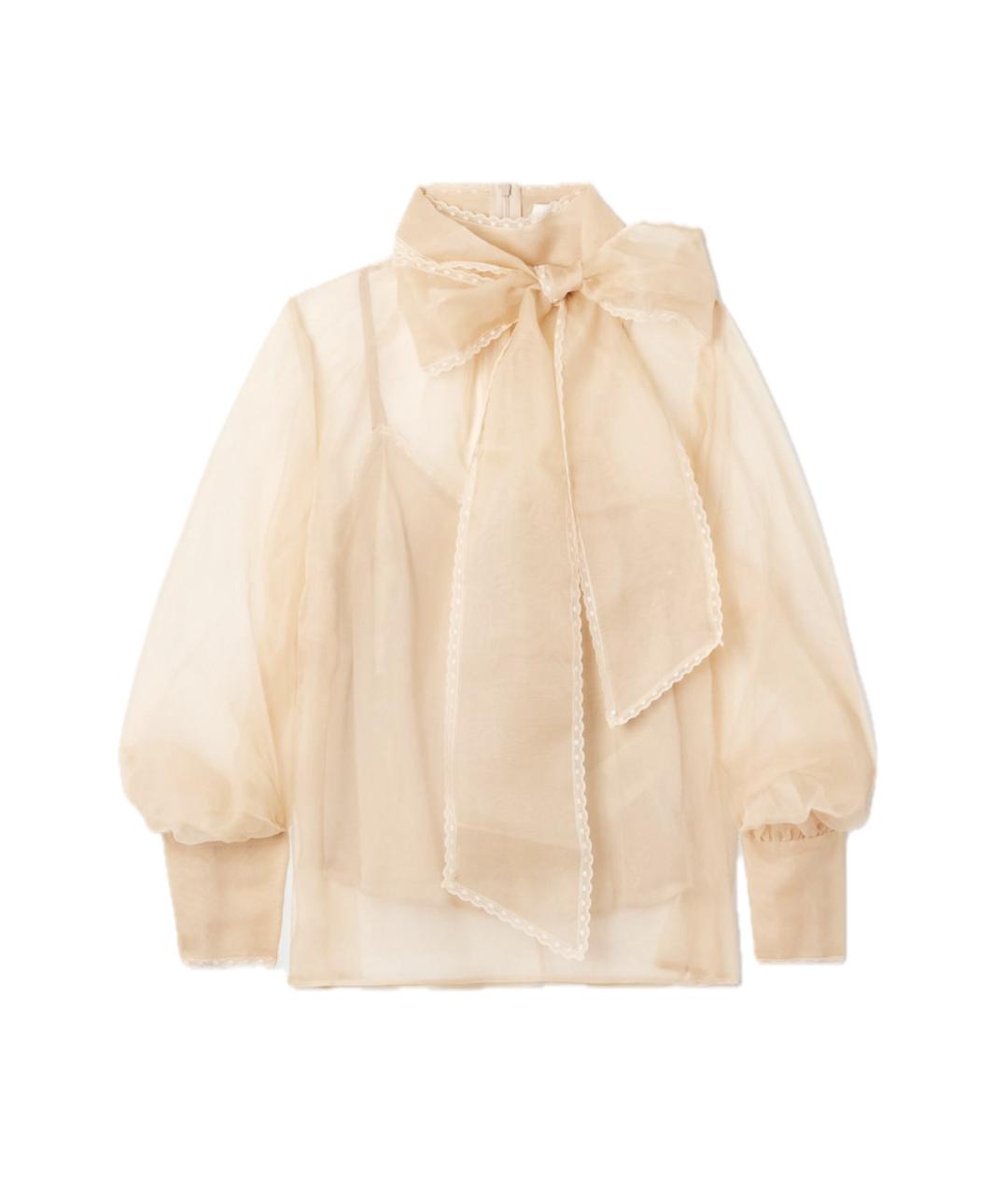 ZIMMERMANN Розовая шелковая блузы, фото 1