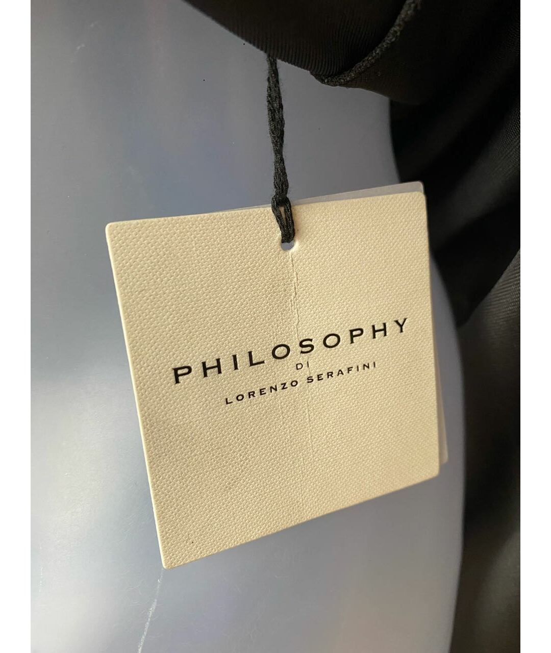 PHILOSOPHY DI LORENZO SERAFINI Черное велюровое коктейльное платье, фото 5