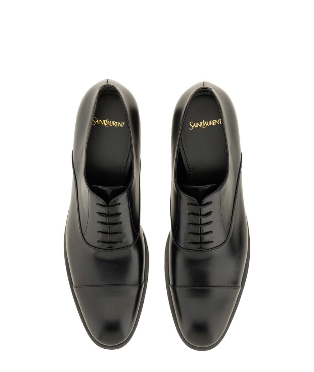 SAINT LAURENT Черные кожаные туфли, фото 6