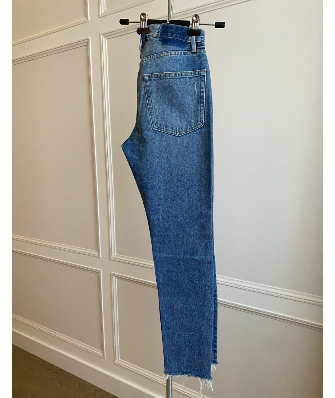 FRAME Синие хлопко-эластановые джинсы слим, фото 2