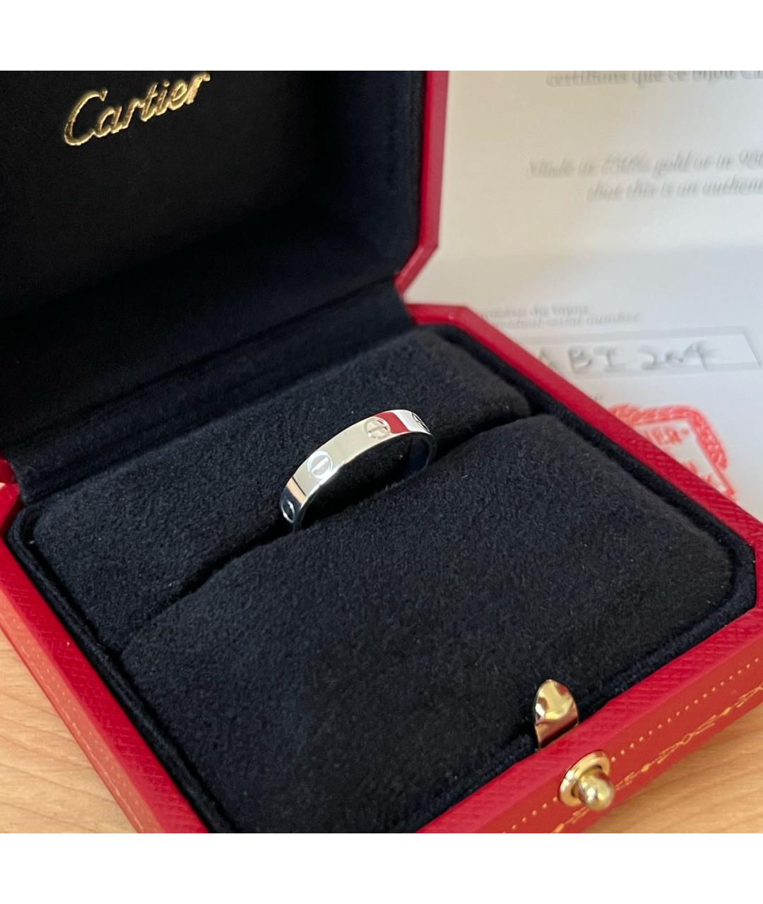 CARTIER Антрацитовое кольцо из белого золота, фото 4