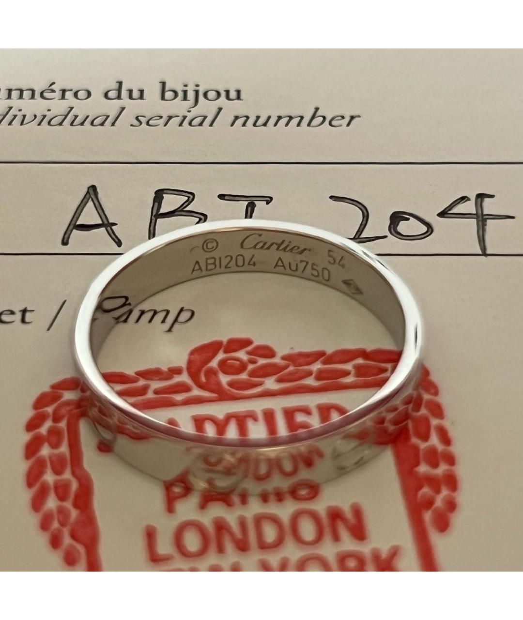 CARTIER Антрацитовое кольцо из белого золота, фото 5