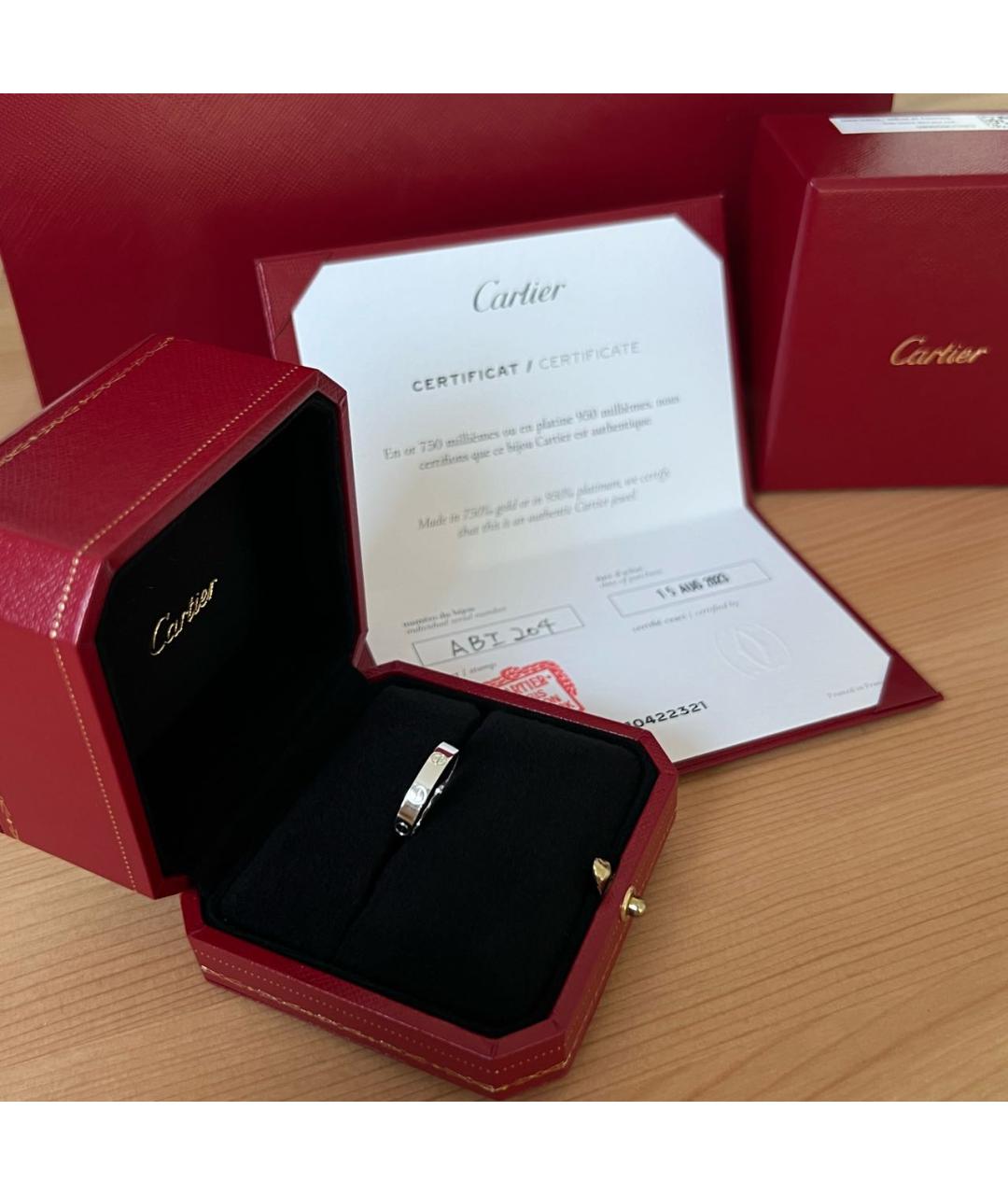 CARTIER Антрацитовое кольцо из белого золота, фото 3