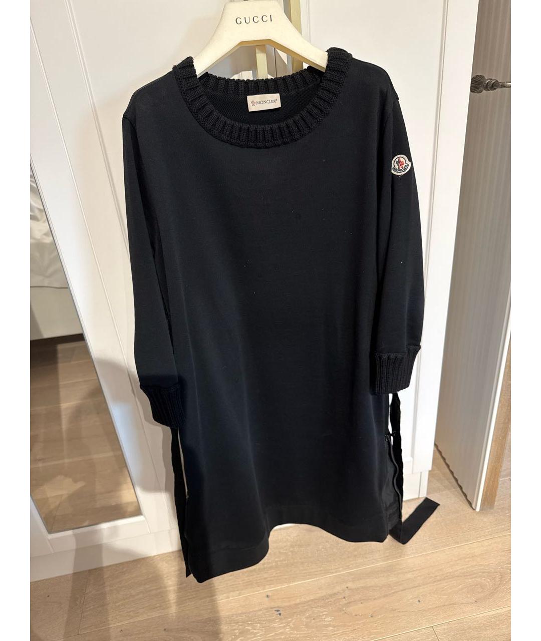 MONCLER Черное повседневное платье, фото 4