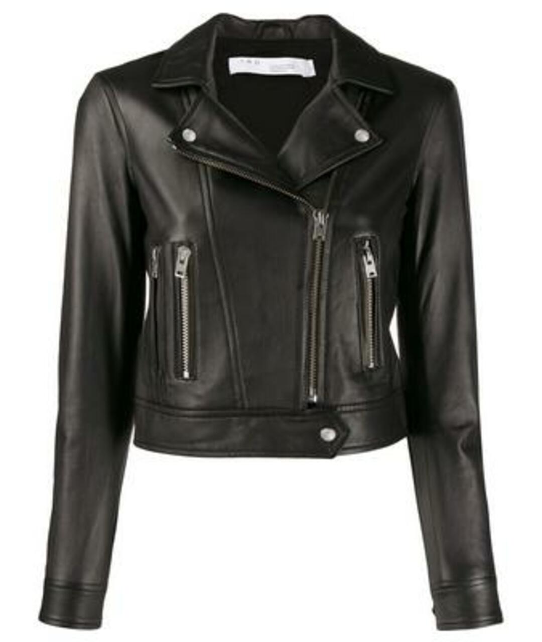 IRO Черная кожаная куртка, фото 3