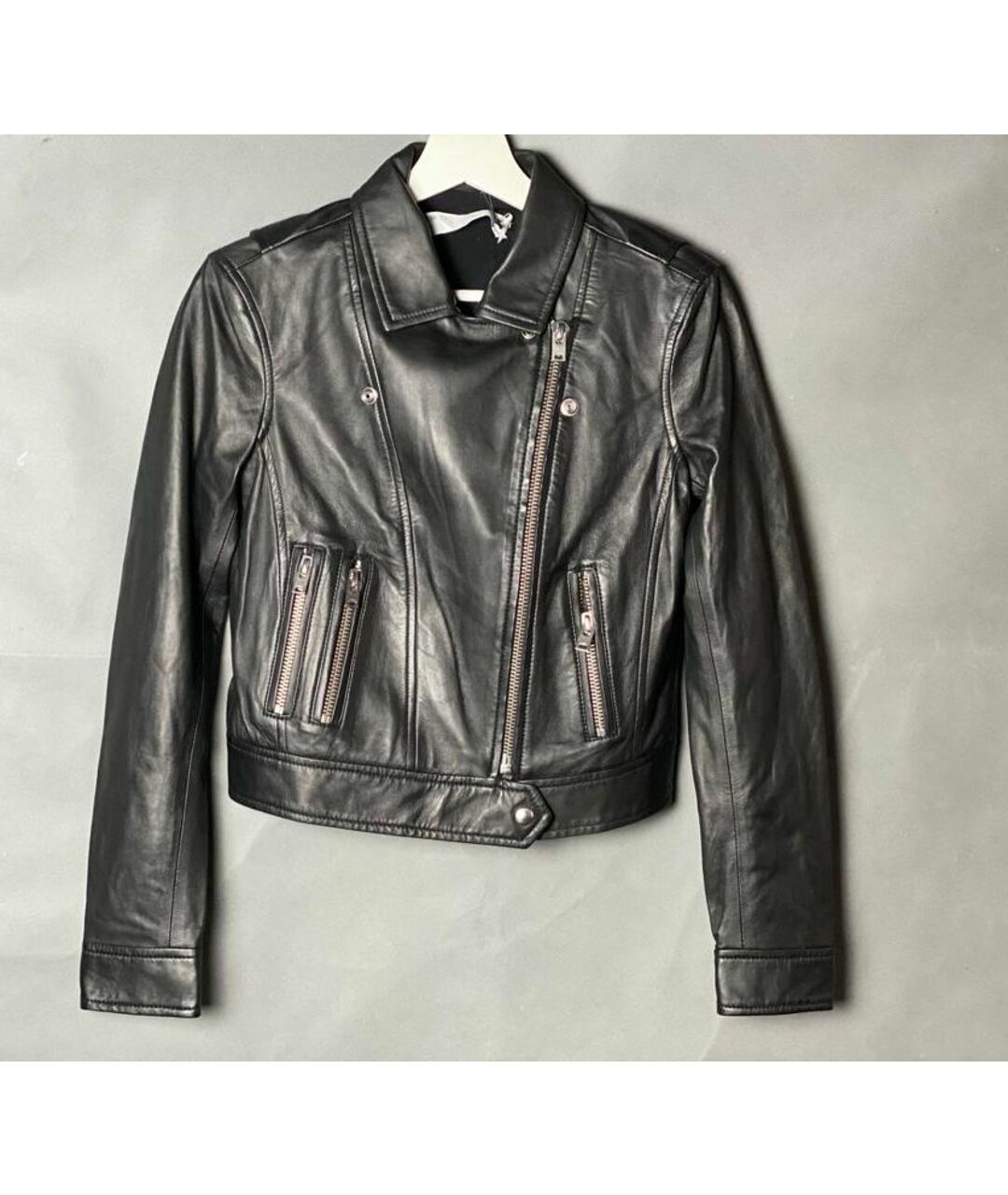 IRO Черная кожаная куртка, фото 2