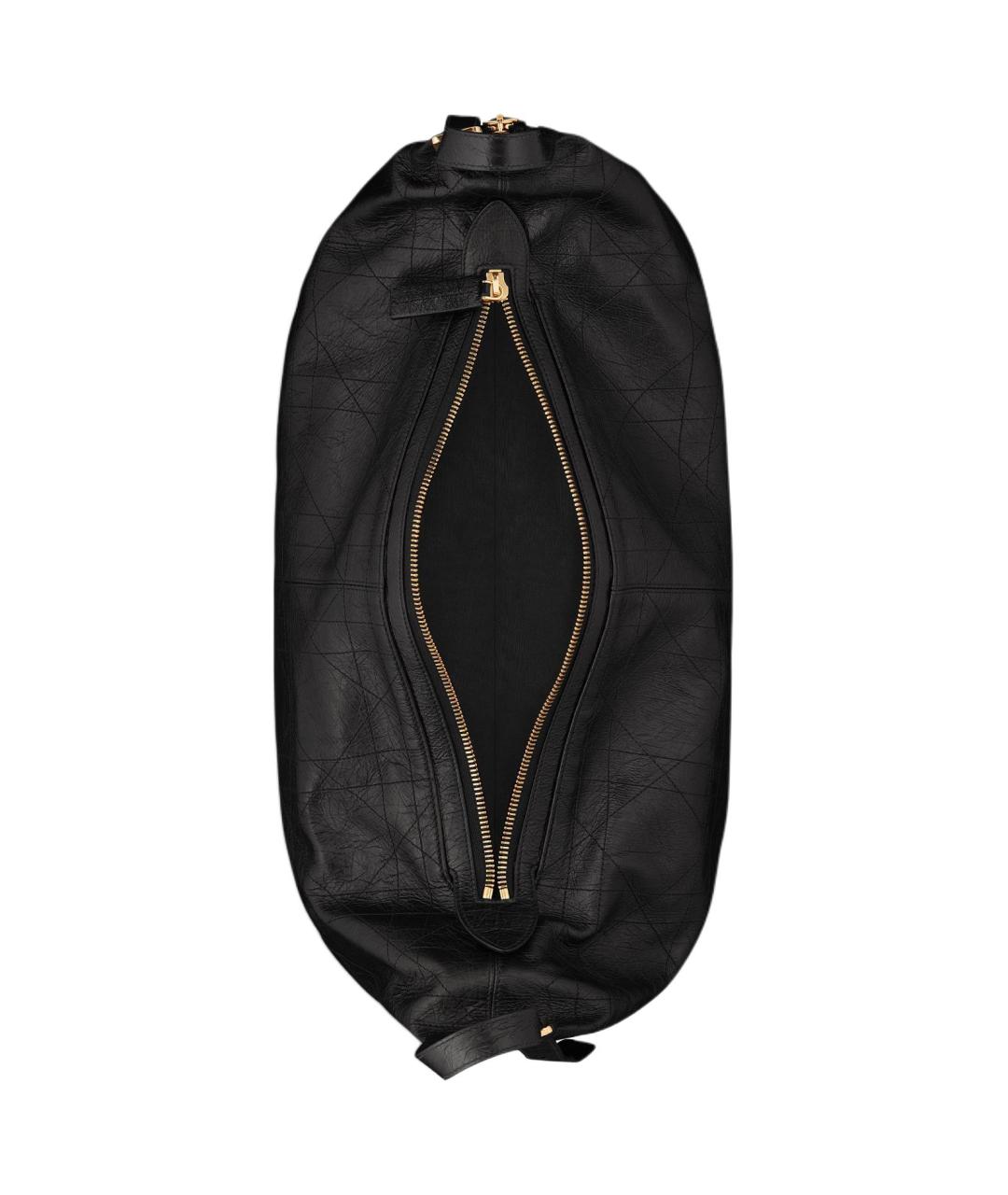 CHRISTIAN DIOR Черная кожаная сумка через плечо, фото 4