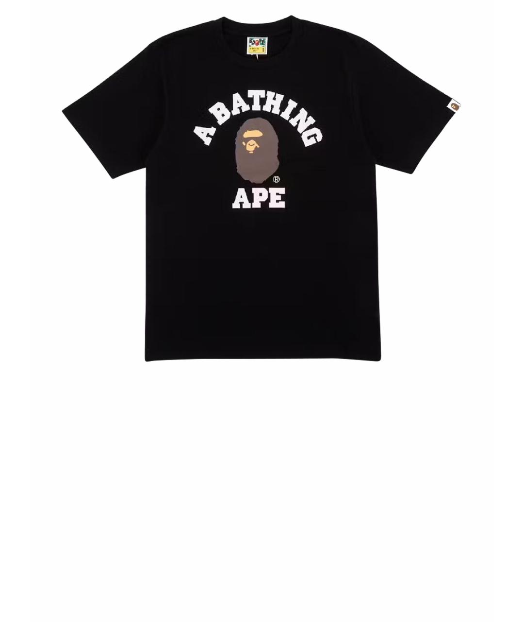 A BATHING APE Черная хлопковая футболка, фото 1
