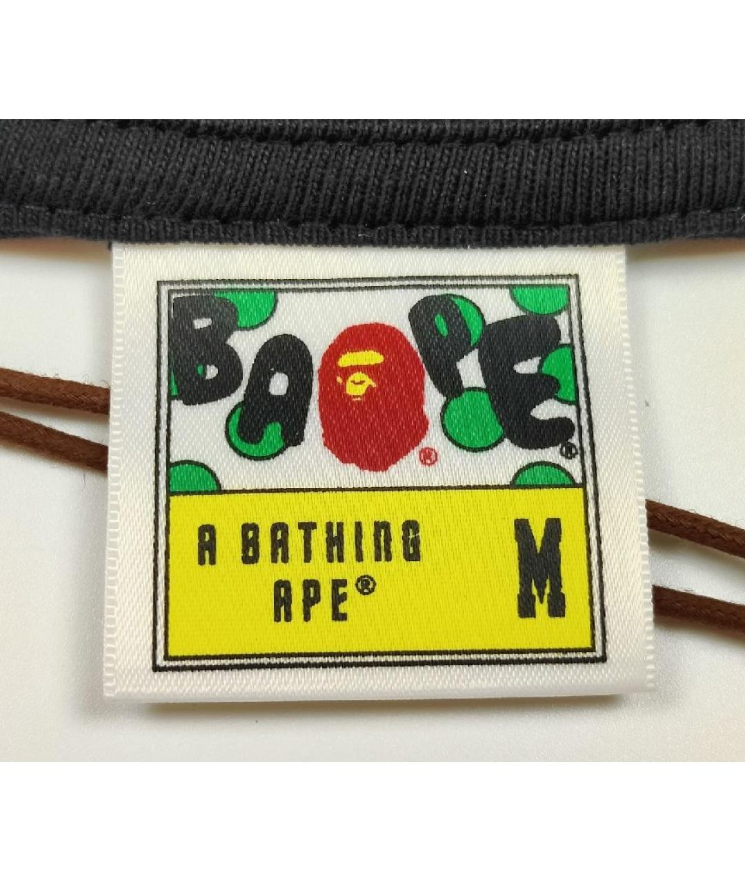 A BATHING APE Черная хлопковая футболка, фото 4