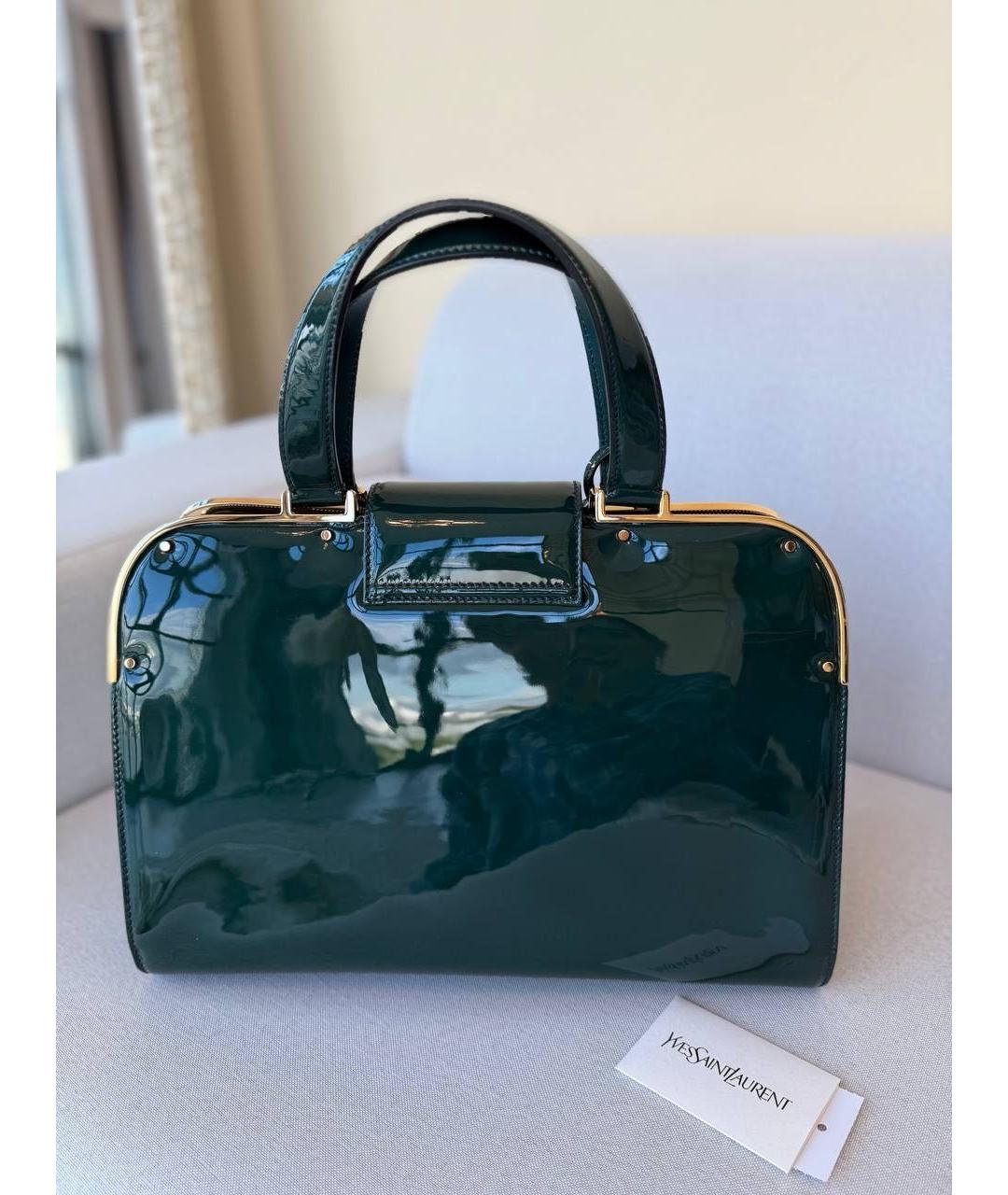 SAINT LAURENT Сумка с короткими ручками из лакированной кожи, фото 2