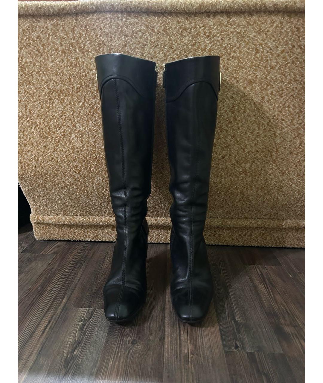 GUCCI Черные кожаные сапоги, фото 2