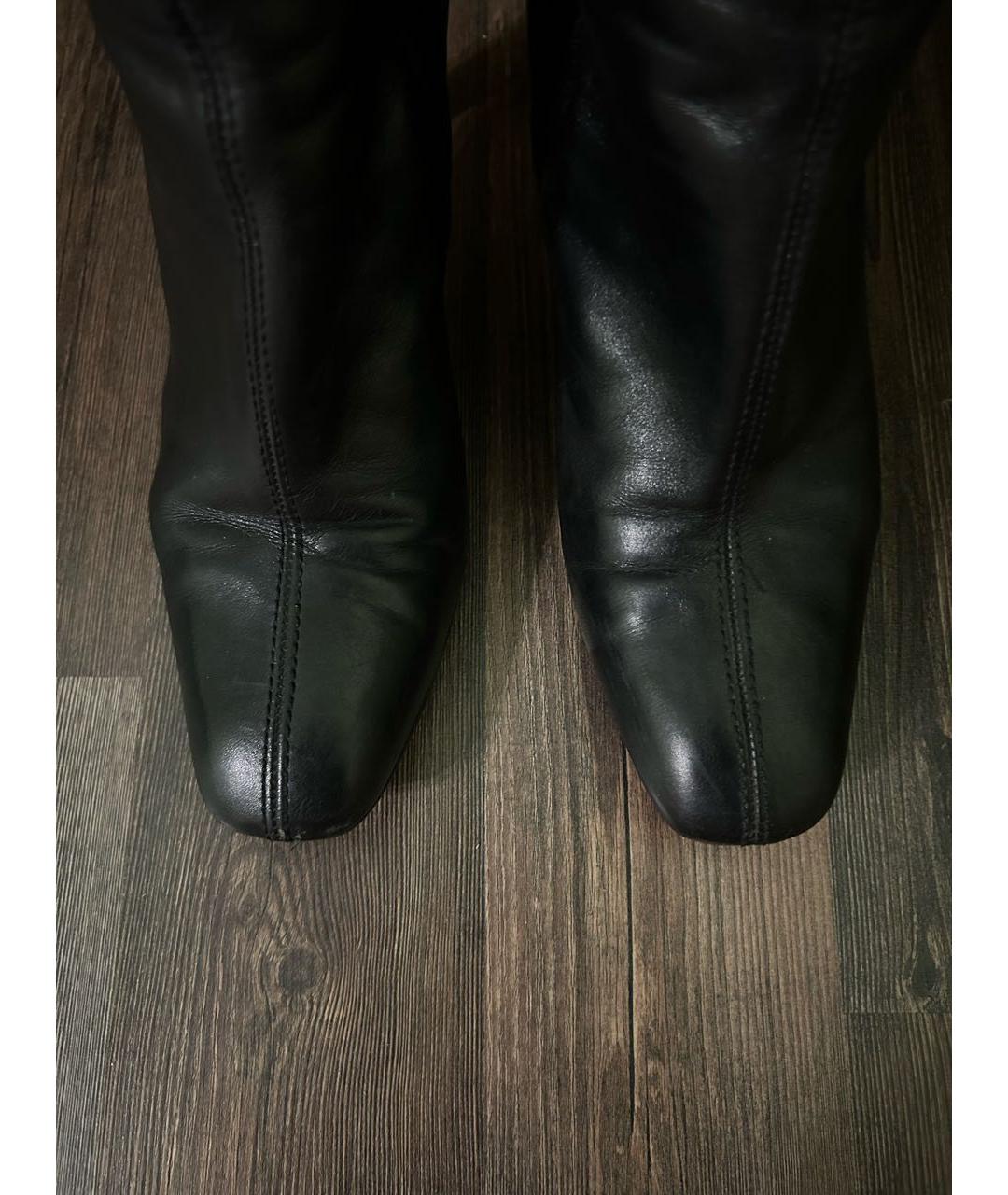 GUCCI Черные кожаные сапоги, фото 3