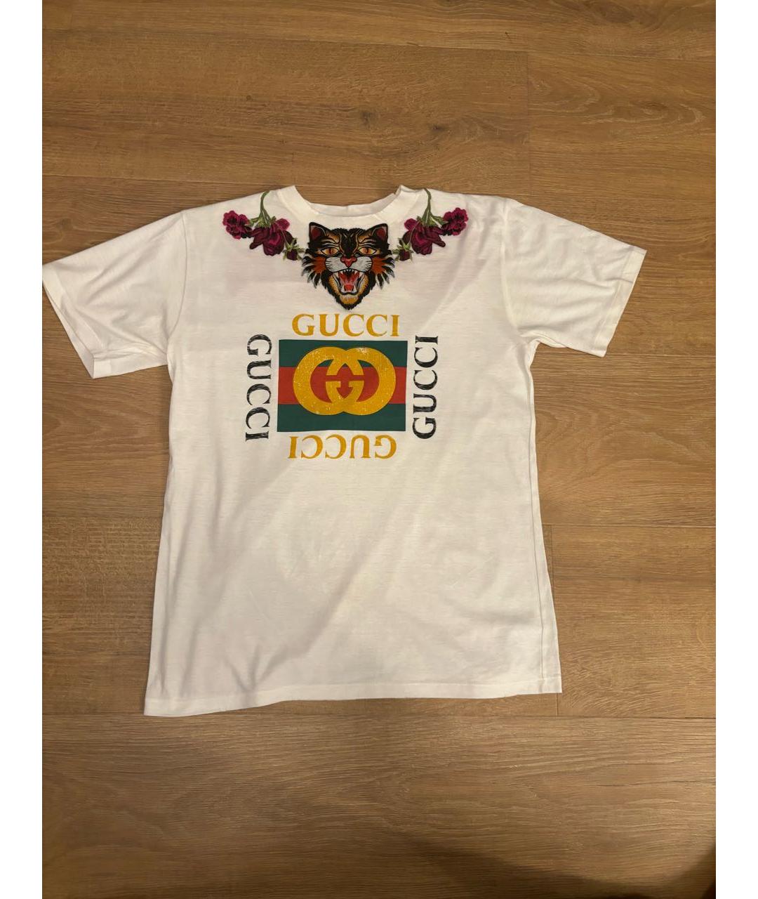 GUCCI Белая хлопковая майка, фото 4