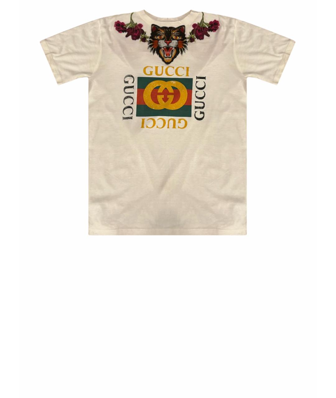 GUCCI Белая хлопковая майка, фото 1